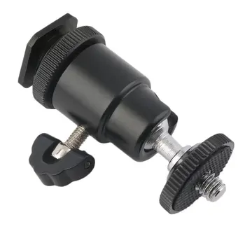 

Mini Ball Head Hot Shoe 1/4\" Flash Bracket Mount Screw for Camera Tripod Aluminum ACEHE