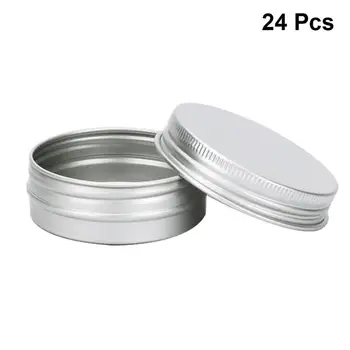 

24pcs 30ML Cream Jar Round Aluminium Empty Cream Jar Empty Cream Jar Pot Cosmetic Jars for Cream Lotions Eye Shadows with Lids