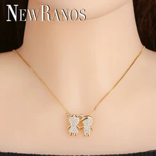 Newranos, милая Подвеска для мальчика, Очаровательное ожерелье, кубический цирконий, семейная любовь, мама мамочка, ожерелье для мамы, подарок, модное ювелирное изделие