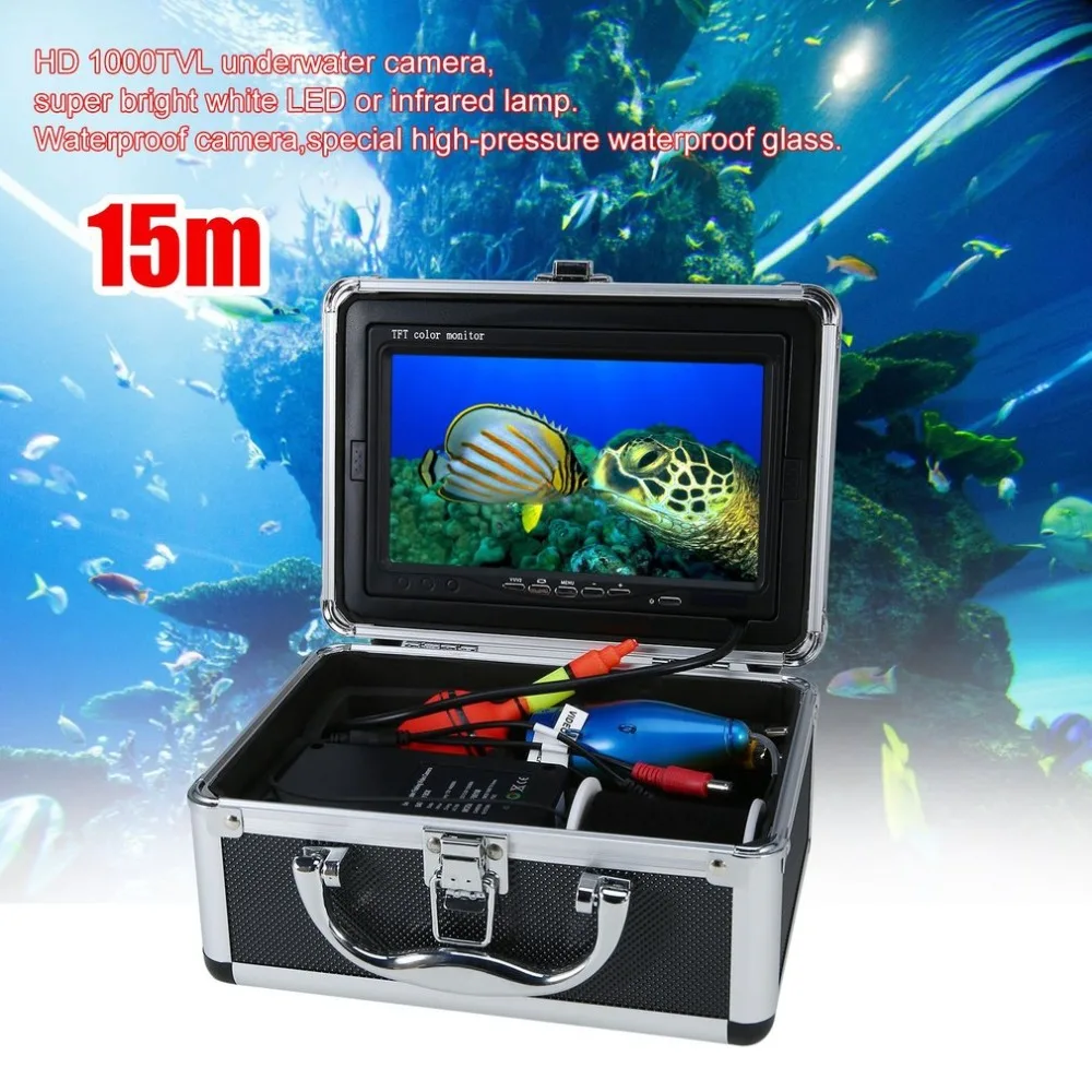 

Professional Video Fish Finder 1000TVL Lights Controllable Underwater Fishing Camera Kit Lake Under Water Video Fish Finder