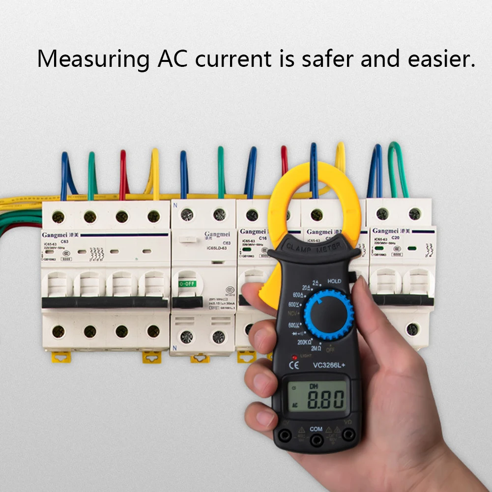 Цифровой мультиметр зажим VC3266L с ЖК дисплеем AC/DC 600a|Токоизмерительные клещи| |