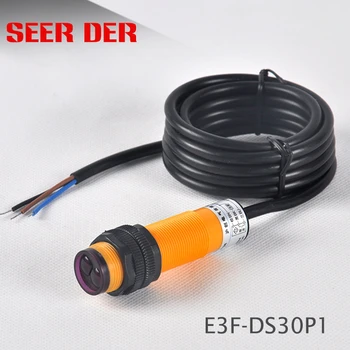 

high quality E3F-DS30P1 M18 Diffuse reflection photoelectric switch Sensor three lines PNP NC 30cm adjustable 6-36VDC