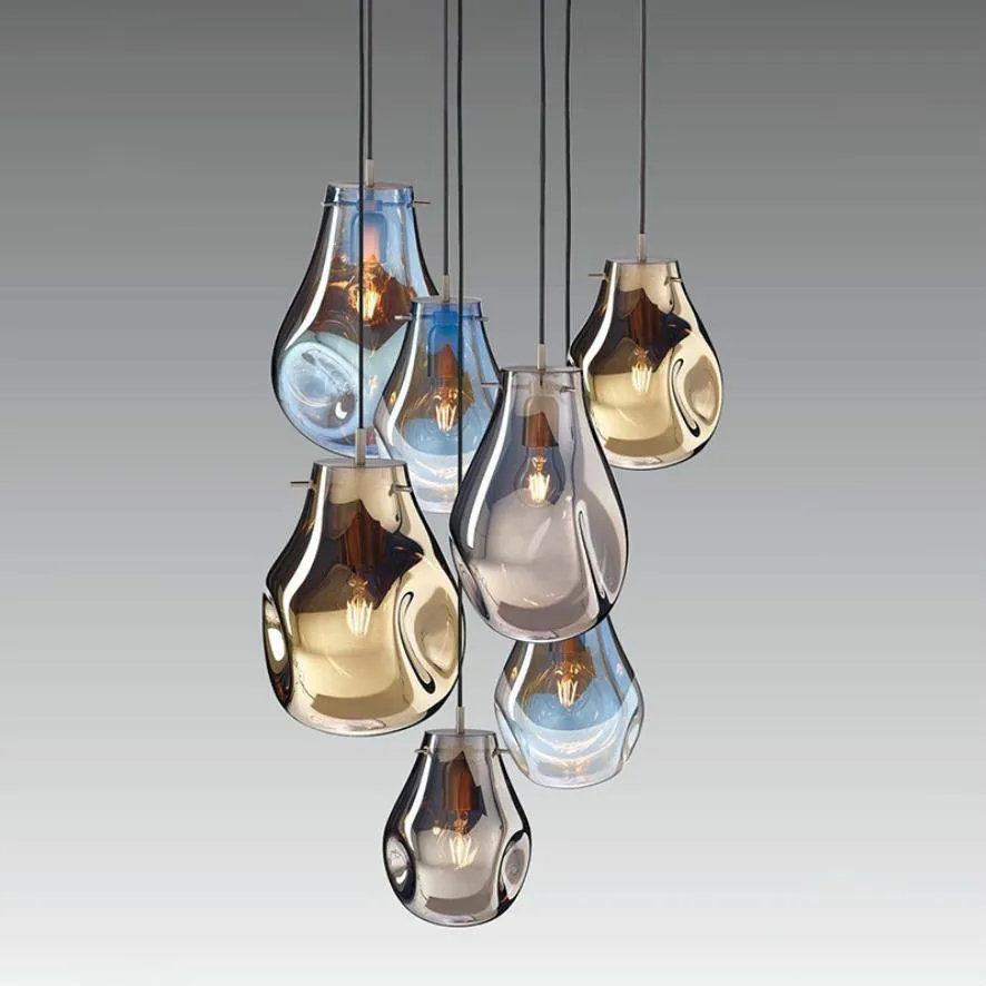 Nordic Simple Personality Pendant lamp 220V LED E27 Single head Glass lights Bedroom Bedside Restaurant Bar Hanging | Лампы и