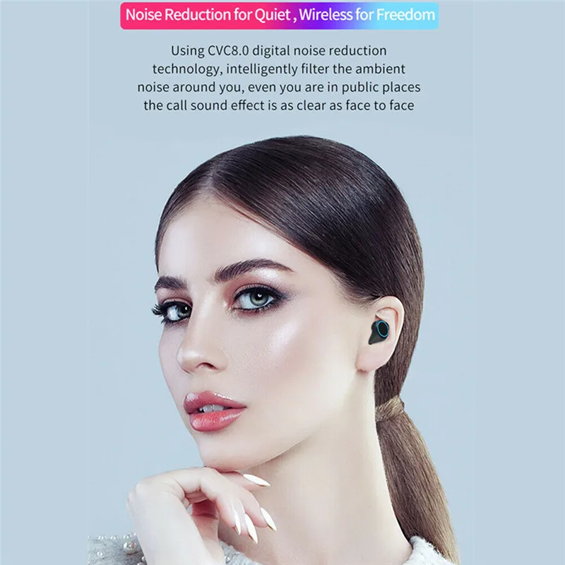 Bluetooth 5,0 гарнитура TWS беспроводные наушники мини наушники стерео двойные наушники для IOS Android