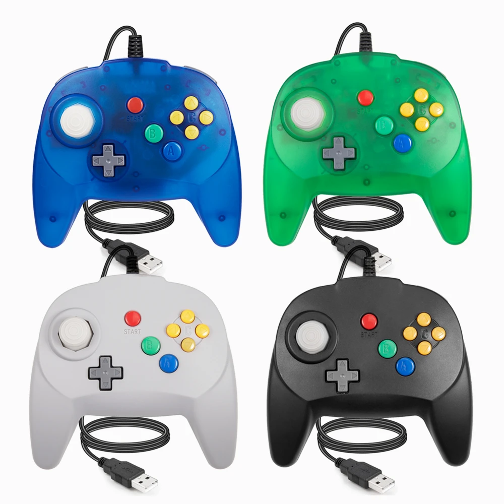 [USB Version]Mini Controller for Classic N64 Games,Wired Gamepad Joystick for Windows PC Mac Linux Raspberry Pi 4 Switch Console