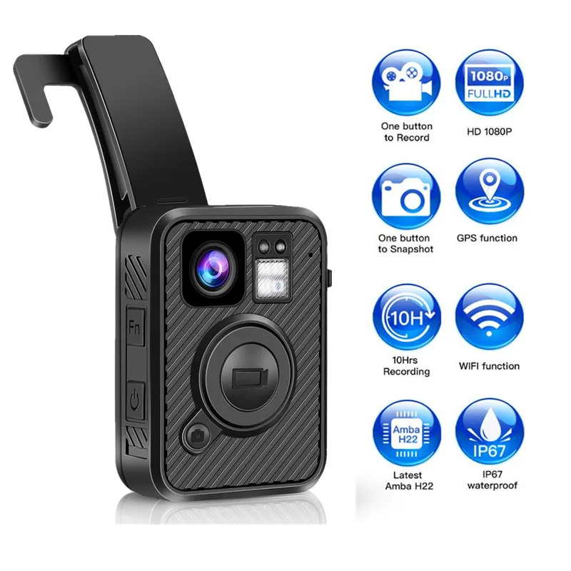 BOBLOV Wi Fi полицейская камера F1 32 ГБ Kamera 1440P поношенная полиция 10H запись GPS ночное