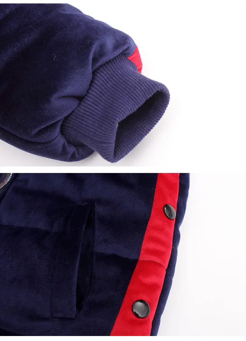 Boys cotton coat winter new baby boy fur collar cotton jacket