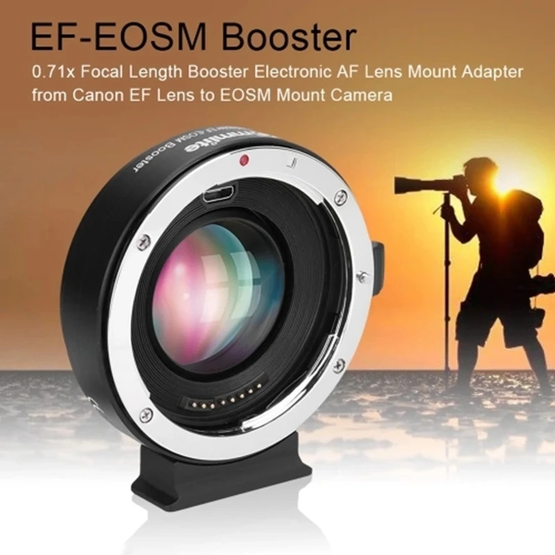Commlite EF EOSM Booster 0.71X усилитель фокусного расстояния электронный AF Автофокус адаптер