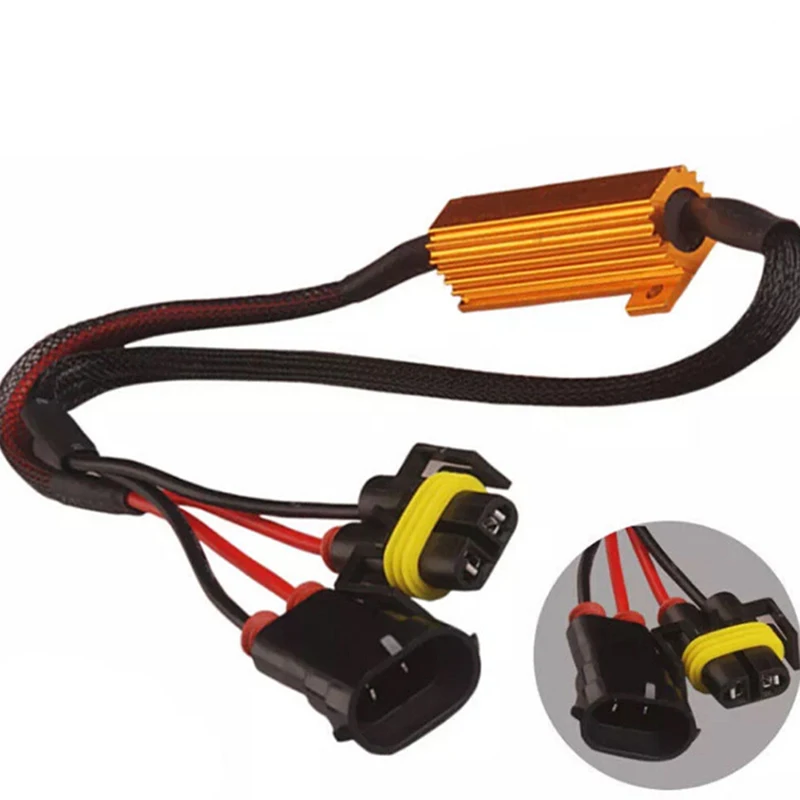 2Pcs H8/H11 LED DRL Fog Light Canbus 50W Load Resistor Error Free Decoder Cancel