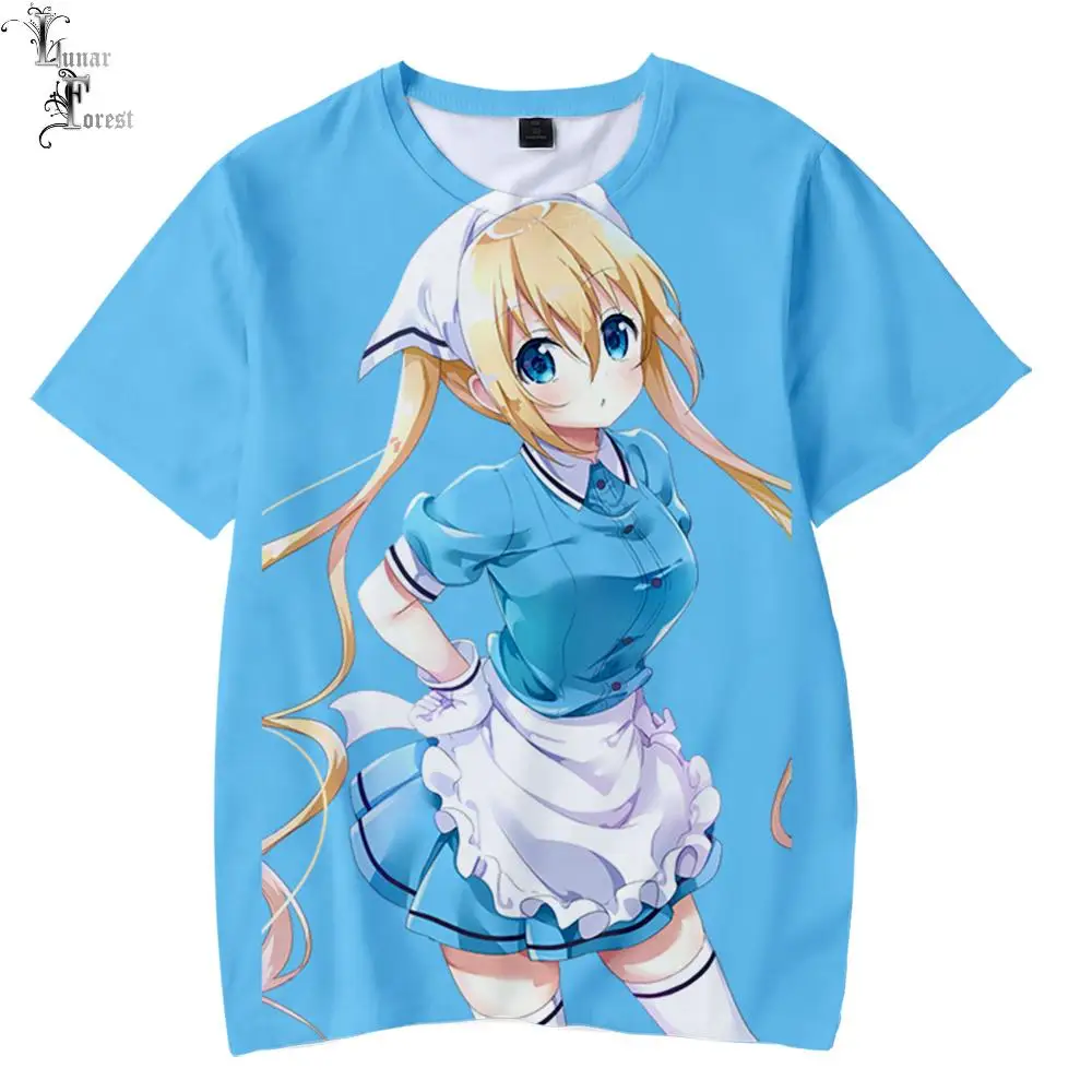 Blend S 3D Printing T-shirt Summer Fashion Round Neck Short Sleeve Popular Japanese Anime Streetwear Plus Size