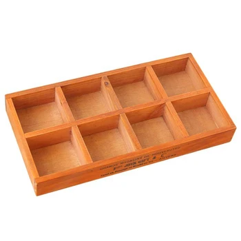

1X Vintage Wooden Home Garden Succulent Plant Flower Pot Storage Box Container For Office, Home, Shopping Mall, Hotel, Bar