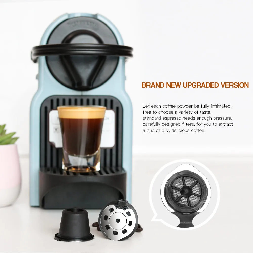 Новая версия Crema Nespresso из нержавеющей стали многоразовые кофейные капсулы трамбовочные кофейные капсулы для машины Nespresso