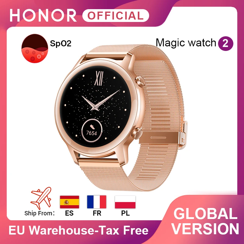 Глобальная версия, часы Honor Magic, 2, часы Magic 2, Смарт часы для женщин, 42 мм, кислородные часы для телефонных звонков, пульсометр для Android ios|Смарт-часы| | АлиЭкспресс