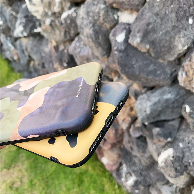 Ретро Камуфляжный Леопардовый Текстурированный чехол для телефона Iphone 11 Pro Max X Xr Xs Max 6s 7 8 Plus Мягкий IMD силиконовый чехол