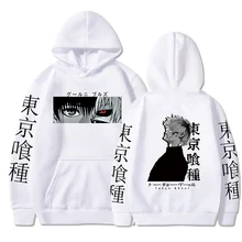 

Tokyo Ghoul Anime Hoodie Men's Pullover Long Sleeve Ken Kaneki Pattern Casual Fashion Streetwear Harajuku Unisex Cool Clothes