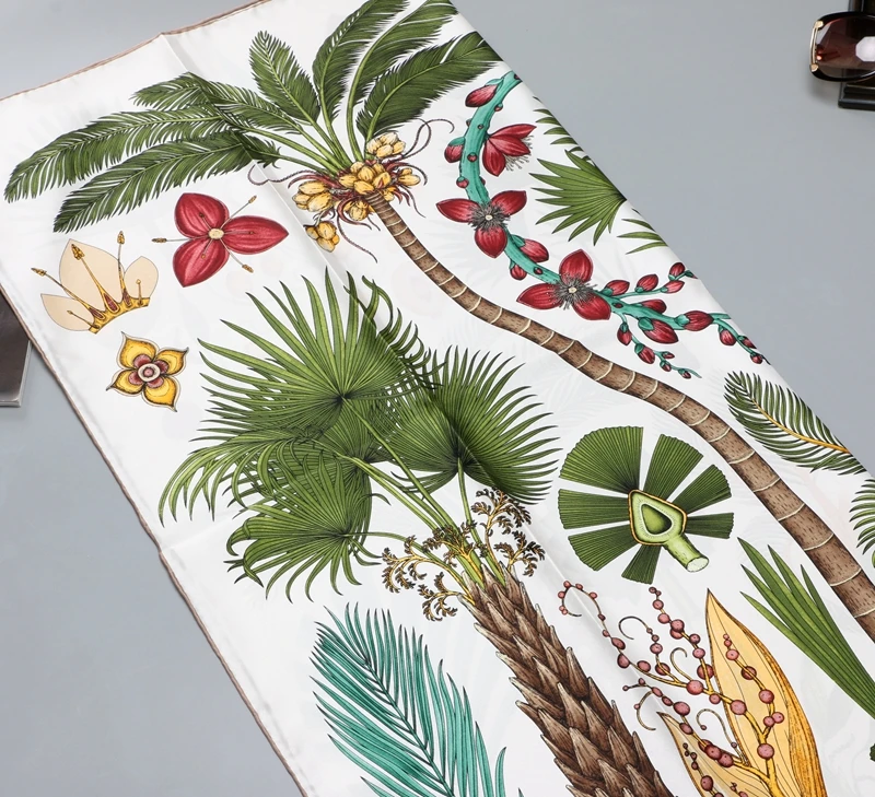Модный принт Twill Шелковый шарф шаль накидки 88*88 см