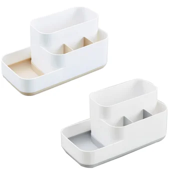 

Cosmetic storage box Makeup storage Home office storage box plastic Detachable Compartments makeup organizer