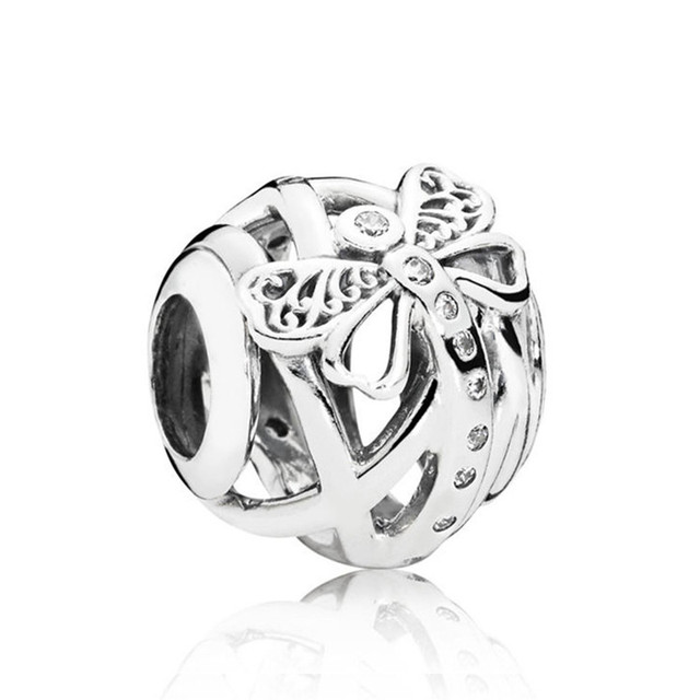Sparkling Family Tree Dangle Charm Beads Fit Original Pandora Bracelet Pendant Necklace Jewelry