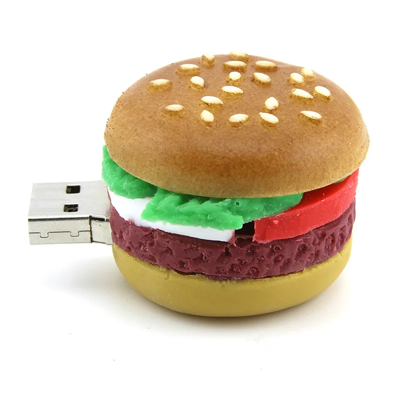 Креативный мультфильм гамбургер Usb флеш накопитель 32 Гб ручка 4 ГБ 8 16 г Флешка 64 128