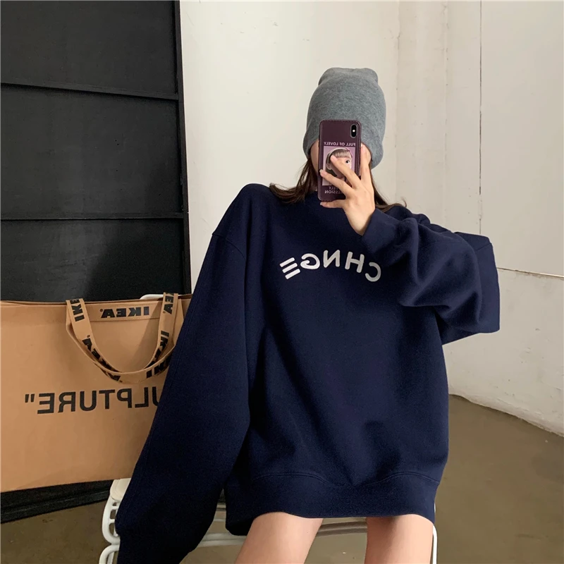 

Women's crewneck sweatshirt winter clothes women Oversize sweatshirt long sleeve korean fashion Sportswear vintage