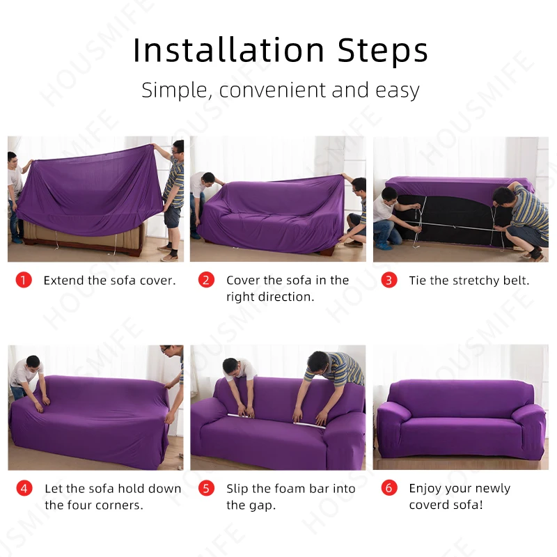 Sofa Cover 1PC Solid Color Sofa Covers for Living Room Elastic Sofa Cover Corner Couch Cover Slipcovers Chair Furniture Protector chair cover sofa cover furniture cover