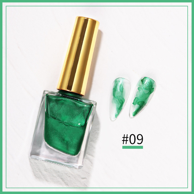 Watercolor Marble Nail Gel Polish Faster Dry Blooming  Manicure Freedom Colour Ink Painting Gel Design Varnish#9