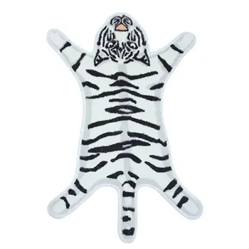 

Creative Cartoon Tiger Shape Flocking Entrance Door Mat Absorbent Bath Rug Home Anti-Skid TPR Bottom Soft Plush Floor Carpet