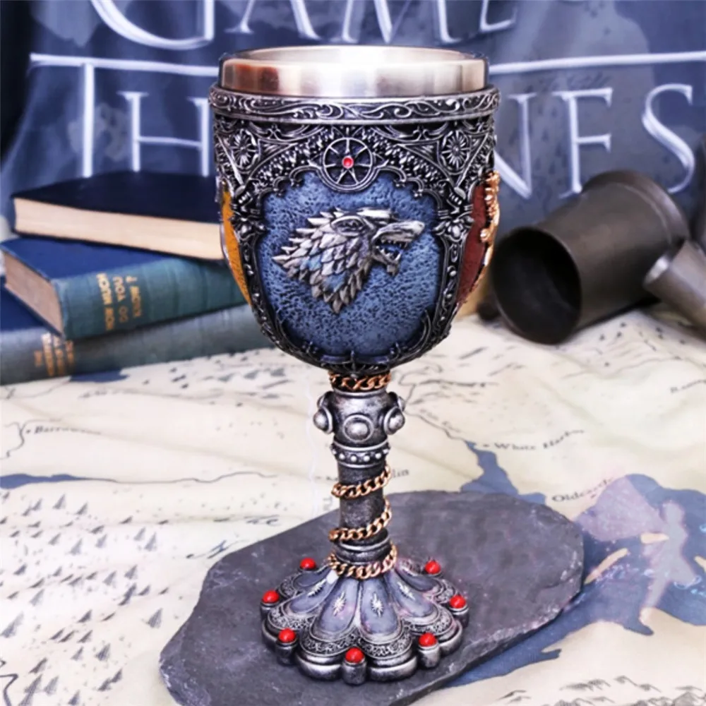 Игра престолов Кубок Железный Трон Танкард меч бокал для вина из нержавеющей стали и смолы чашки и кружки Кубок Посуда для напитков Mark FanGot подарок
