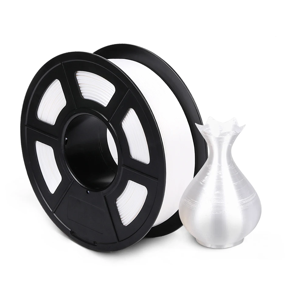 Silk White SUNLU шелковая нить PLA 1,75 мм 1 кг, материал для 3d-печати, пластиковая нить для 3D-принтера - Цвет: Silk White