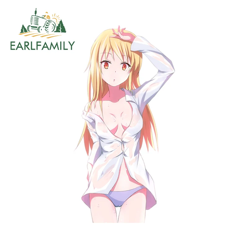 

EARLFAMILY 13 см x 6,8 см для Mashiro Shiina виниловые наклейки на машину Anime Защита от царапин для багажника автомобиля