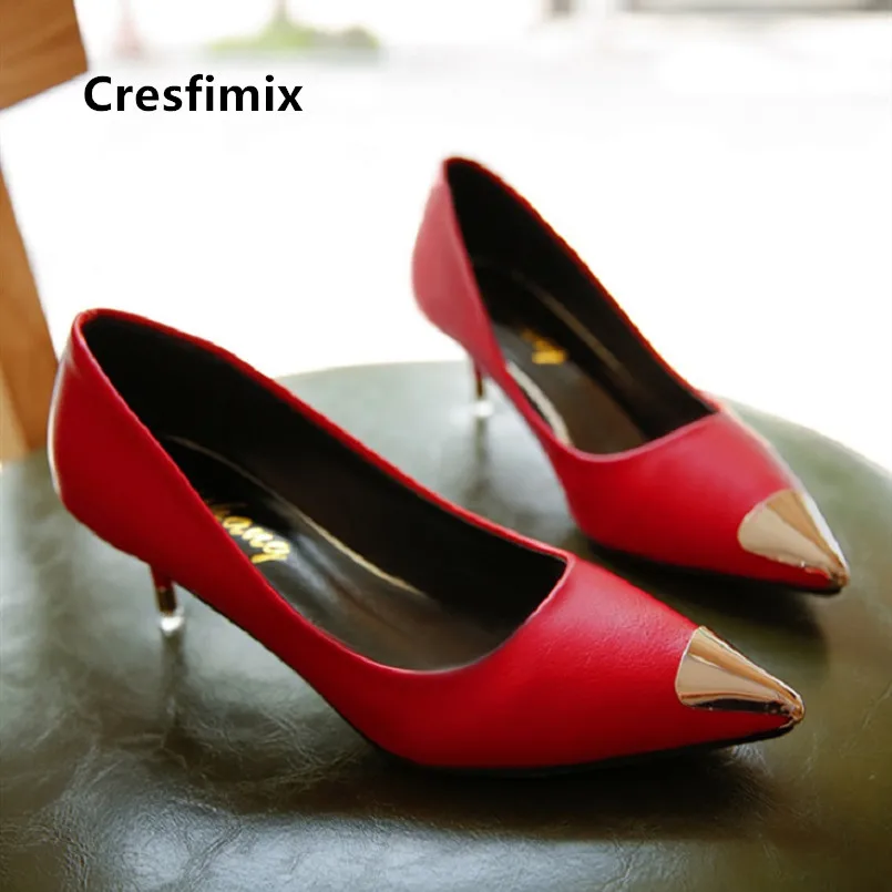 Женские Высокие каблуки Cresfimix женские сексуальные туфли для вечерние НКИ ночного