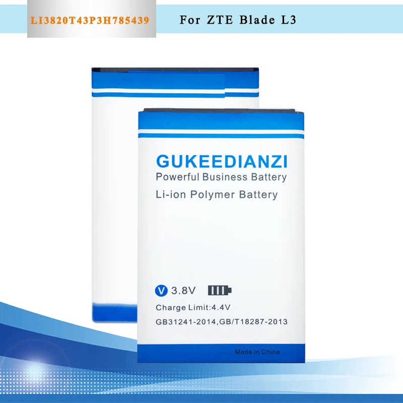 

GUKEEDIANZI 100% New LI3820T43P3H785439 Mobile Phone Li-ion Polymer Replacement 2000mAh High Quality Battery For ZTE Blade L3