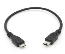 

30cm Micro USB Type B male to mini USB Type B male Host OTG Adapter Converter Cable cord new Data Cable