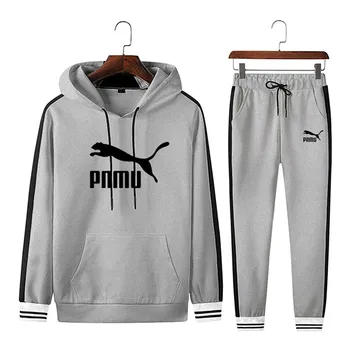 

Mens Tracksuit Jogging Suit Side Stripe Hoodies Set Man Fleece Hoodies and pants Male Work Out Clothes Jogger Set Gym Clothing