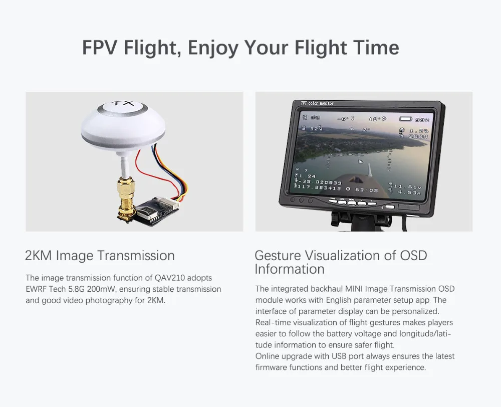 Radiolink Wolf QAV210 FPV Дрон с мини-камерой Pix 120 км/ч HD передача изображения в реальном времени фотография карбоновая рамка Quad