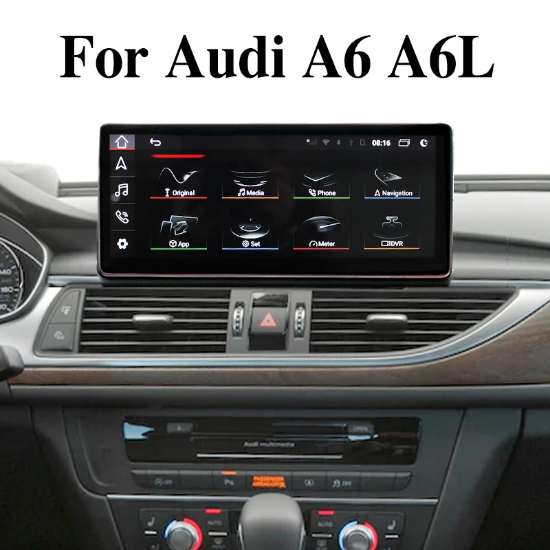 For Audi A6 A6L C7 RS6 MMI TFSi Car Stereo Audio Accessories Navigation GPS Navi Radio CarPlay 10.25 Screen With 360 BirdView