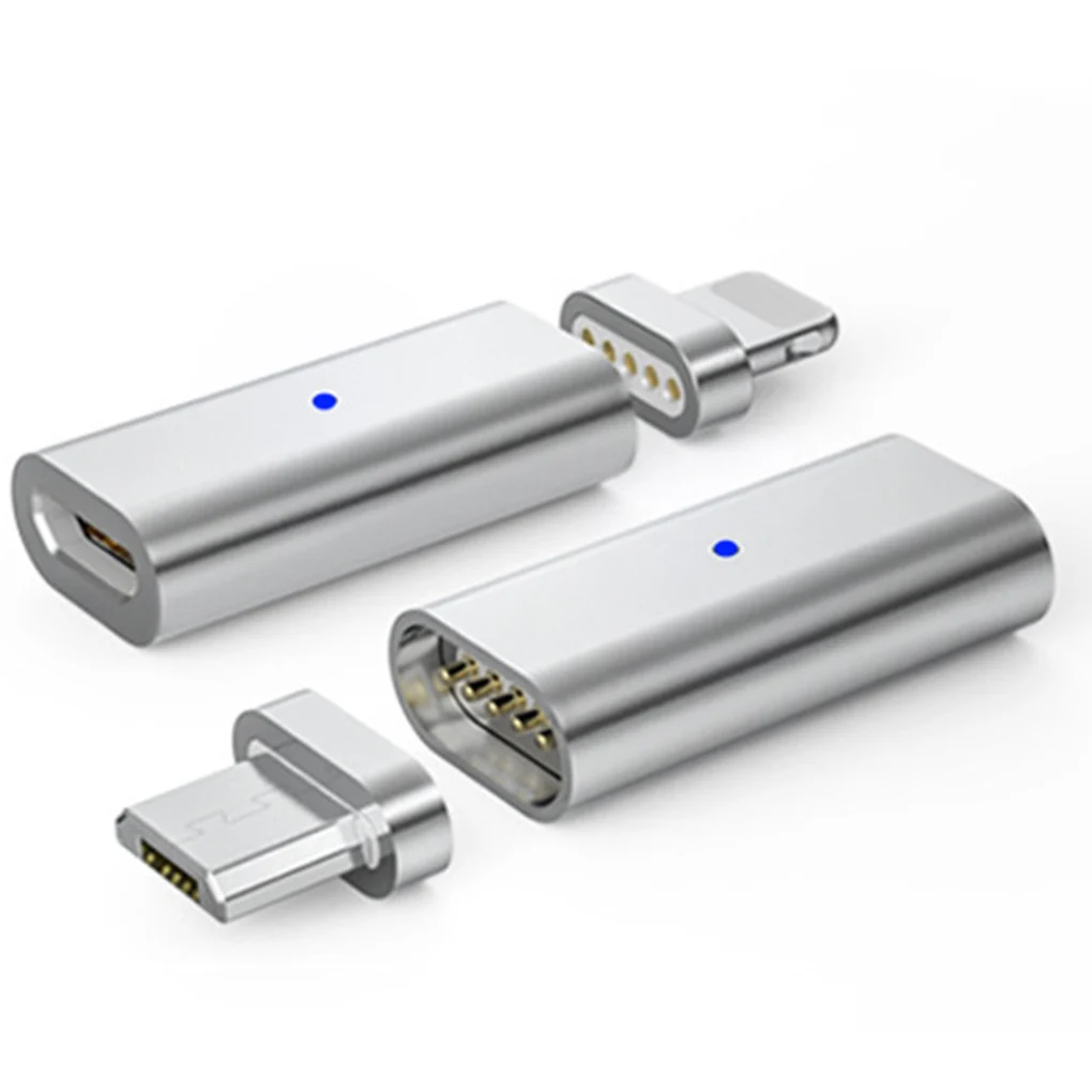 3 в 1 Micro USB к type C/8 Pin/Micro зарядное устройство заменитель адаптера для iPhone/Android мобильный телефон магнит конвертер