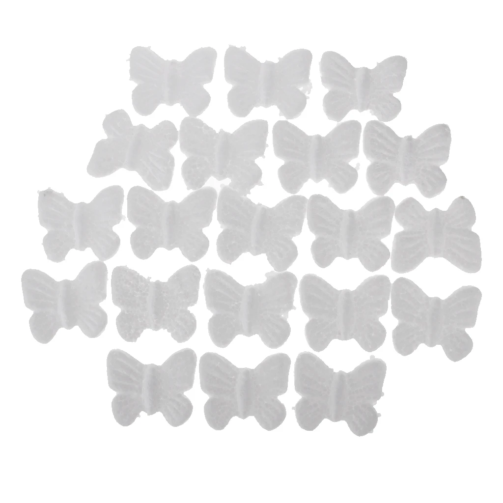 20 Pieces Butterfly Shaped Modelling Polystyrene Styrofoam Ornaments DIY Crafts