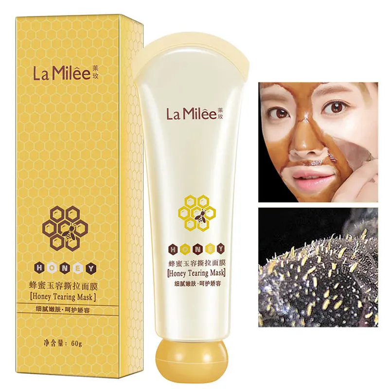 

Honey Tearing Mask Cleans Pores Controls Oil Removes Blackheads Whitens Brightens Smoothes Medicinal Rhubarb Skin Care 60g
