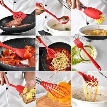 

11Pcs Set Kitchenware Silicone Heat Resistant Kitchen Cooking Utensils Tool