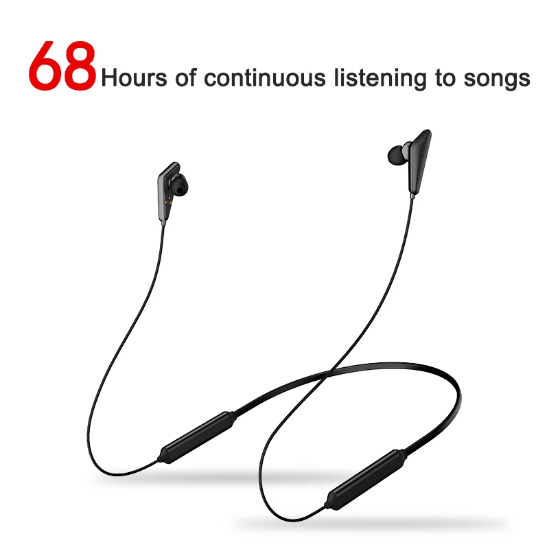 

Sports Bluetooth Earphone Wireless Hanging Neck Headphones Wired Stereo Waterproof Headset Mini Earbuds