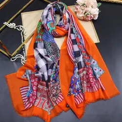 Роскошный бренд шарф женский зимний теплый 100% чистый кашемир мягкие женские шарфы девушки нарядные Шали Обертывания 200*100 см пашмины