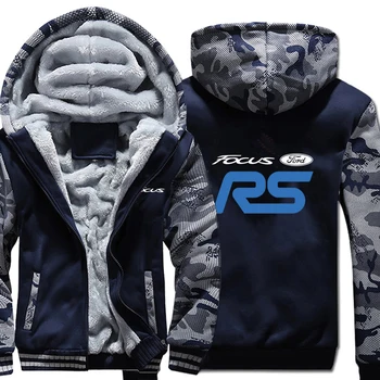 

Ford Focus RS Hoodies Winter Camouflage Sleeve Jacket Men Fleece Ford Focus Sweatshirts