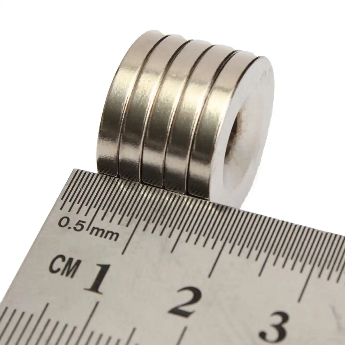 

20 x 3mm 5mm Hole 10pcs N52 Strong Ring Round Magnets Rare Earth Neodymium Circular Permanent Magnet Super magnetic