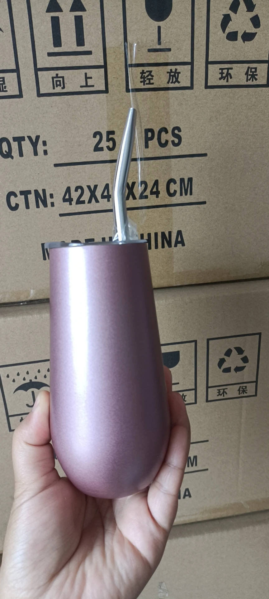 Custom ur name Swig Wine Cup 6OZ Champagne Beer Termos Tumbler Swig Stemless Rose Gold Stainless Swig Tumbler Insulated Thermos 1 H0fd13c659d6b45da858555b55dd59204N