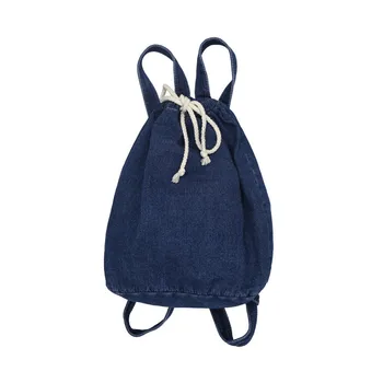 

Hot Sale Casual Women Denim Backpacks Drawstring School Bags For Teenagers Girls Shoulder Bag Fashion Female Travel Rucksack