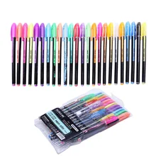 ZUIXUa 2 набора цветных гелевых ручек, блестящие металлические ручки, хороший подарок для рисования цветов, детей, набросков, рисования, рисования-24 набора гелевых ручек и