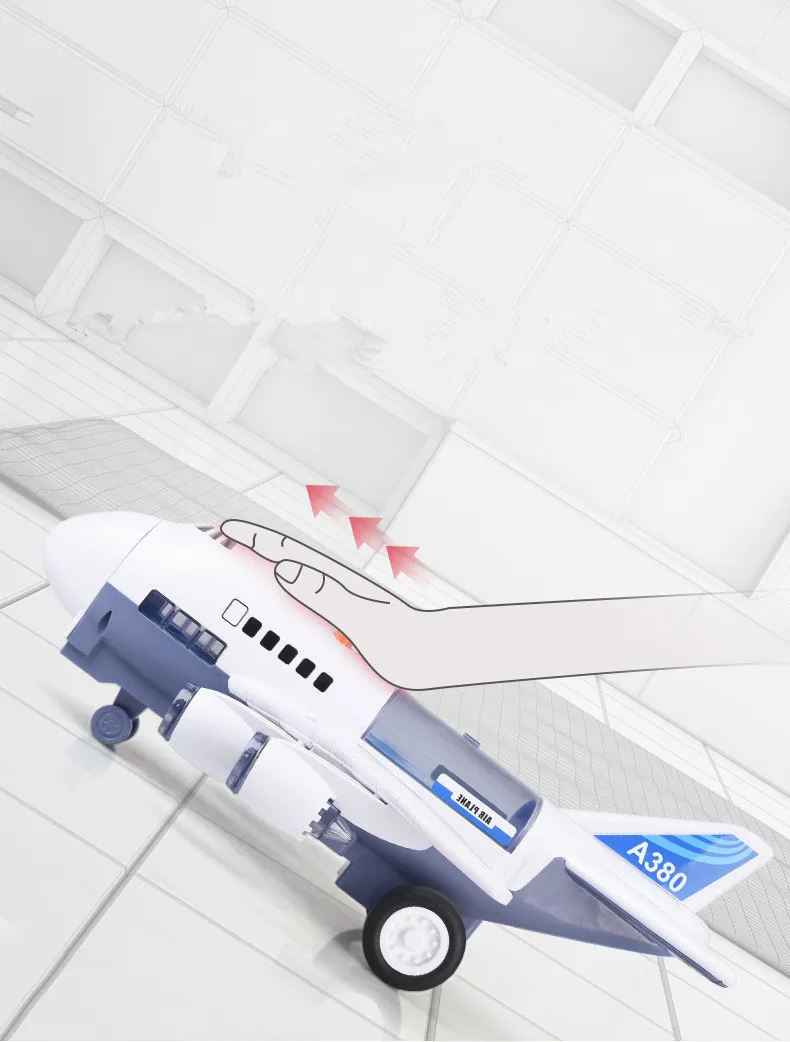 Игрушечный самолет музыкальная история симулятор трек инерция детская игрушка самолет большой размер пассажирский самолет детский авиалайнер игрушечный автомобиль