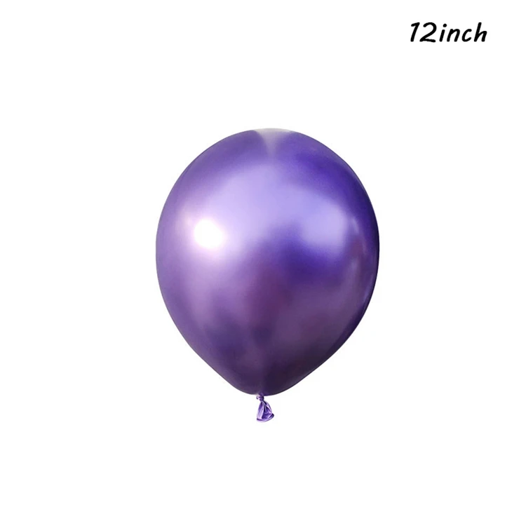 LAPHIL 10 шт Металлические латексные шары воздушные шары с конфетти Синий Розовый День Рождения украшения дети взрослые вечерние шары Babyshower - Цвет: Purple