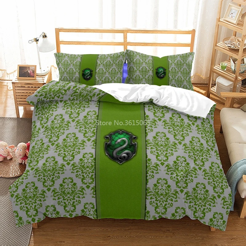 Magic School Snake Printed Duvet Cover Set Pillowcase 3d Potter Bed Linen Bedclothes Europe/Australia/USA Twin Queen King Size | Дом и сад